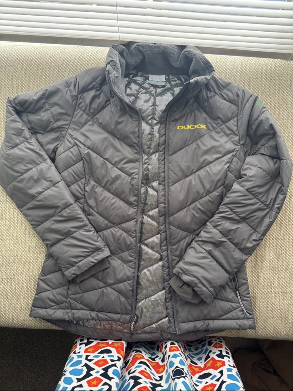 Columbia Metallic Gray Quilted Insulated Jacket
